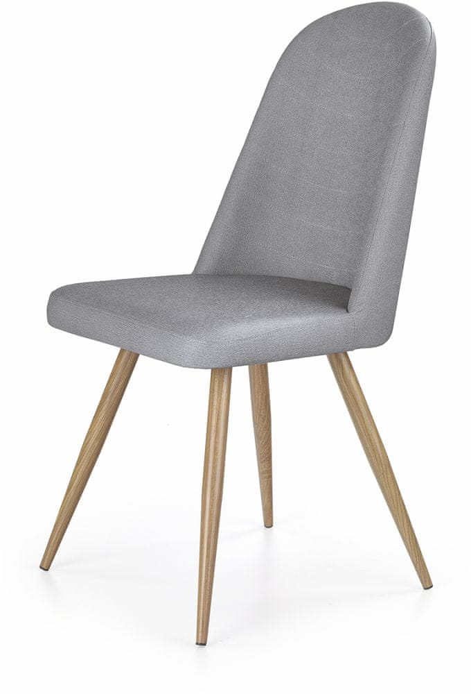 Halmar Jedálenská stolička K214, sivá / dub medový